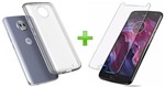 Ficha técnica e caractérísticas do produto Película de Gel para Moto X4 + Capa Tpu Transparente - Maston