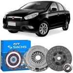Ficha técnica e caractérísticas do produto Kit Embreagem Fiat Grand Siena 1.4 2012 A 2018 Sachs