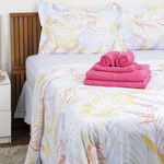 Ficha técnica e caractérísticas do produto Kit Enxoval Delicato Cama King + Banho Pink - 9 Peças - Casa & Conforto