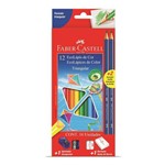 Kit Escolar Faber Castell Lápis de Cor Triangular 12 Cores