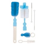Ficha técnica e caractérísticas do produto Kit Escova para Mamadeiras e Canudos Azul Buba - Buba Toys
