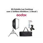 Ficha técnica e caractérísticas do produto Kit Estúdio com 1 Softbox Godox 60x60cm com Bocal Único