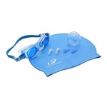 Kit F. Scherer Set Hammerhead (Vortex 2.0+Touca+Protetor de Ouvido) / Azul-Transparente