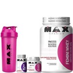 Ficha técnica e caractérísticas do produto Kit feminino para sua dieta femini whey 600g (baunilha) - Max Titanium