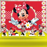 Ficha técnica e caractérísticas do produto Kit Festa Aniversário Minnie vermelho Decoração Kit Prata