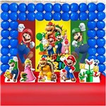 Ficha técnica e caractérísticas do produto Kit Festa Aniversário Super Mario Bros Decoração Kit Ouro