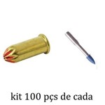 Ficha técnica e caractérísticas do produto Kit Finca Pino C22 + Pino com Rosca 100 Peças