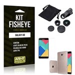 Ficha técnica e caractérísticas do produto Kit Fisheye Samsung A9 Película de Vidro + Lente Fisheye + Capa TPU -ArmyShield