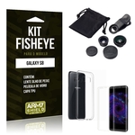 Ficha técnica e caractérísticas do produto Kit FIsheye Samsung Galaxy S8 Película de Vidro + Capa Tpu e Lente Olho de Peixe - Armyshield
