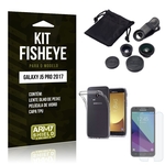 Ficha técnica e caractérísticas do produto Kit Fisheye Samsung J5 Pro (2017) Película de Vidro + Capa Tpu e Lente Olho de Peixe - Armyshield