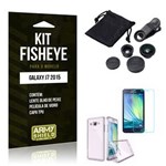 Ficha técnica e caractérísticas do produto Kit Fisheye Samsung J7 2015 Película de Vidro + Lente Fisheye + Capa TPU -ArmyShield