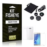 Ficha técnica e caractérísticas do produto Kit Fisheye Samsung J7 2016 Película de Vidro + Lente Fisheye + Capa TPU -ArmyShield