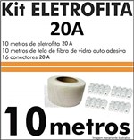 Ficha técnica e caractérísticas do produto Kit Fita Elétrica Eletrofita 2 Pistas 10 Metros 750v/20amp