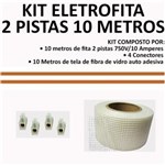 Ficha técnica e caractérísticas do produto Kit Fita Elétrica Eletrofita 2 Pistas 10 Metros 750v/10amp