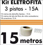 Ficha técnica e caractérísticas do produto Kit Fita Elétrica Eletrofita 3 Pistas 15 Metros 750v/15amp