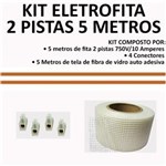 Ficha técnica e caractérísticas do produto Kit Fita Elétrica Eletrofita 2 Pistas 5 Metros 750v/10amp