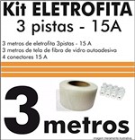 Ficha técnica e caractérísticas do produto Kit Fita Elétrica Eletrofita 3 Pistas 3 Metros 750v/15amp