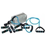 Ficha técnica e caractérísticas do produto Kit Fitness com Bolsa 6 Peças Azul MOR