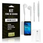 Ficha técnica e caractérísticas do produto Kit Fone De Ouvido Asus Zenfone Selfie Película De Vidro + Capa Tpu + Fone De Ouvido -Armyshield