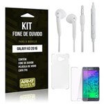 Ficha técnica e caractérísticas do produto Kit Fone de Ouvido Samsung A3 2016 Fone de Ouvido + Película de Vidro + Capa TPU -ArmyShield