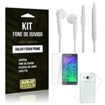 Ficha técnica e caractérísticas do produto Kit Fone de Ouvido Samsung G530 Tv Fone de Ouvido + Película de Vidro + Capa TPU -ArmyShield