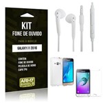 Ficha técnica e caractérísticas do produto Kit Fone de Ouvido Samsung J1 2016 Fone de Ouvido + Película de Vidro + Capa TPU -ArmyShield