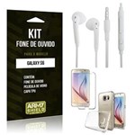 Ficha técnica e caractérísticas do produto Kit Fone de Ouvido Samsung S6 Fone de Ouvido + Película de Vidro + Capa TPU -ArmyShield