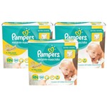 Ficha técnica e caractérísticas do produto KIt Fralda Pampers Recém Nascido Extra Suave 5Kg com 60 Unidades