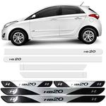 Ficha técnica e caractérísticas do produto Kit Friso Lateral Hyundai Hb20 Branco Polar + Soleira