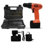 Ficha técnica e caractérísticas do produto Kit Furadeira Parafusadeira Black+Decker Sem Fio + Maleta Brocas E Pontas 34 Peças