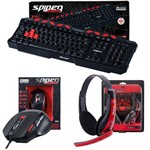 Ficha técnica e caractérísticas do produto Kit Gamer C/ Teclado + Mouse + Headset Spider Fortrek
