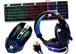 Ficha técnica e caractérísticas do produto Kit Gamer Haiz Teclado Mouse e Fone Headset 5.1 Led Hz229 (azul)