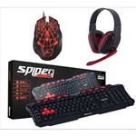 Ficha técnica e caractérísticas do produto Kit Gamer Mouse + Teclado + Headset Spider 3 Fortrek
