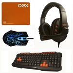 Ficha técnica e caractérísticas do produto Kit Gamer Oex Action - Teclado Tc200 + Mouse Ms-300 + Fone Headset Hs200 + Mousepad