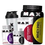 Ficha técnica e caractérísticas do produto Kit Ganho de Massa Muscular Max Titanium - BAUNILHA
