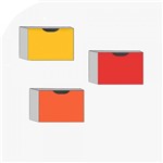 Ficha técnica e caractérísticas do produto Kit 3 Gavetas Organizadoras Color - Qmovi