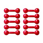 Ficha técnica e caractérísticas do produto KIT Halteres Revestidos 10 Kg - 10 Unidades de 1kg(Vermelho)