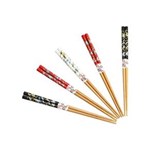 Ficha técnica e caractérísticas do produto Kit Hashi 5 Pares Bambu Kyoto Tsurus Yoi