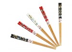 Ficha técnica e caractérísticas do produto Kit Hashi Bambu 5 Pares Kyoto Tsurus Yoi - MTP 444