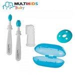 Ficha técnica e caractérísticas do produto Kit Higiene Oral 3 Estágios Azul Multikids Baby