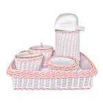 Ficha técnica e caractérísticas do produto Kit Higiene Vime Rosa Quarto Bebê Infantil Menina
