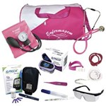 Ficha técnica e caractérísticas do produto Kit II de Enfermagem Bolsa Pink com Aparelho de Pressão Pink