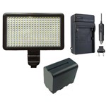Ficha técnica e caractérísticas do produto Kit Iluminador de LED Profissional LED-300 + Bateria NP-F950 + Carregador