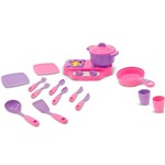 Ficha técnica e caractérísticas do produto Kit Infantil para Cozinha com 16 Peças Rosa/Lilás 1008 - Maral