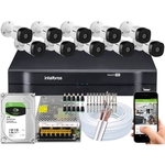 Ficha técnica e caractérísticas do produto Kit 10 Cameras Intelbras 20m 1120 B G5 1mp Dvr Mhdx 1116 1tb