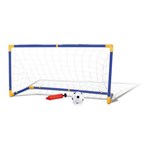 Ficha técnica e caractérísticas do produto Kit Jogo de Futebol Chute a Gol com Trave Grande Completo - DM Toys