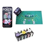 Ficha técnica e caractérísticas do produto Kit Jogo de Poker 200 Fichas Numeradas Baralho Botão Feltro