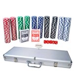 Ficha técnica e caractérísticas do produto Kit Jogo de Poker 500 Fichas Poker Game Set Maleta de Metal