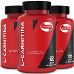 Ficha técnica e caractérísticas do produto Kit 3 L-Carnitina Vitafor 120 Cápsulas
