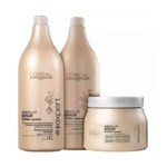 Ficha técnica e caractérísticas do produto Kit L`oréal Professionnel Absolut Repair Cortex Lipidium Shampoo + Condicionador 1,5L + Máscara 500g
